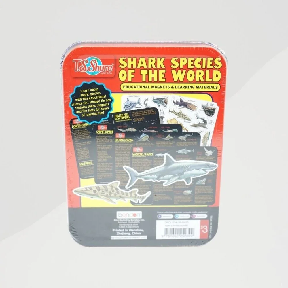 NEW Shark Species of the World S.T.E.M. Educational Magnets & Learning Materials
